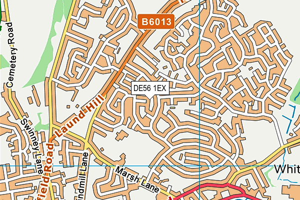 DE56 1EX map - OS VectorMap District (Ordnance Survey)