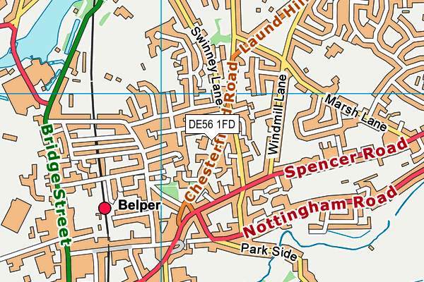 DE56 1FD map - OS VectorMap District (Ordnance Survey)