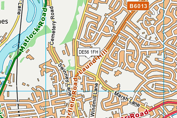 DE56 1FH map - OS VectorMap District (Ordnance Survey)