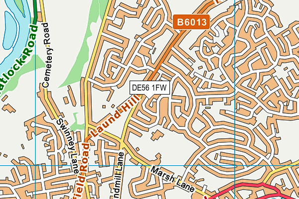 DE56 1FW map - OS VectorMap District (Ordnance Survey)