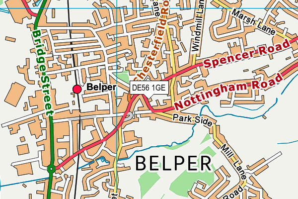 DE56 1GE map - OS VectorMap District (Ordnance Survey)