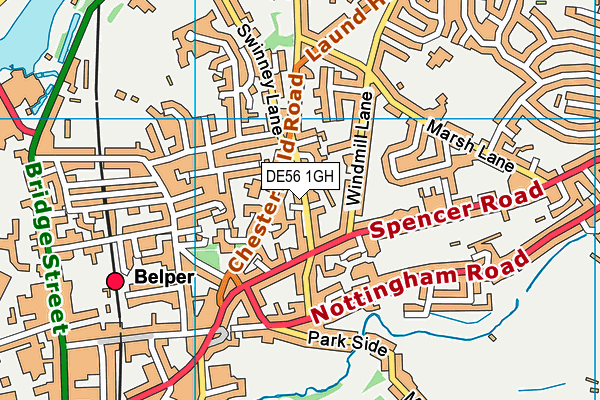 DE56 1GH map - OS VectorMap District (Ordnance Survey)