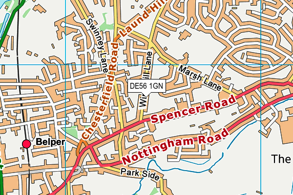 DE56 1GN map - OS VectorMap District (Ordnance Survey)