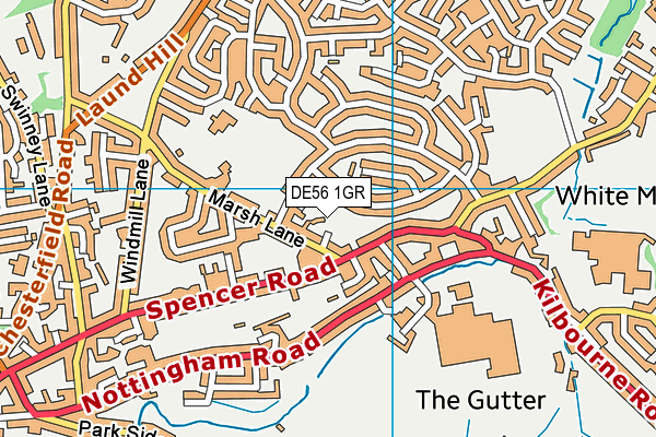 DE56 1GR map - OS VectorMap District (Ordnance Survey)