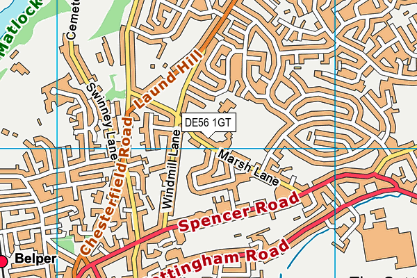 DE56 1GT map - OS VectorMap District (Ordnance Survey)