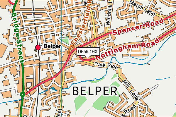 DE56 1HX map - OS VectorMap District (Ordnance Survey)
