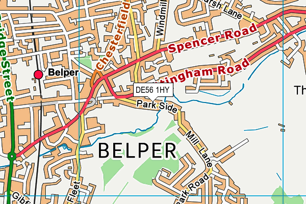 DE56 1HY map - OS VectorMap District (Ordnance Survey)