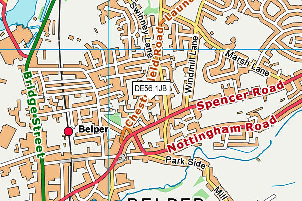 DE56 1JB map - OS VectorMap District (Ordnance Survey)