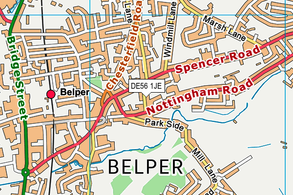 DE56 1JE map - OS VectorMap District (Ordnance Survey)