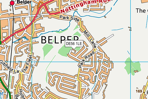 DE56 1LE map - OS VectorMap District (Ordnance Survey)
