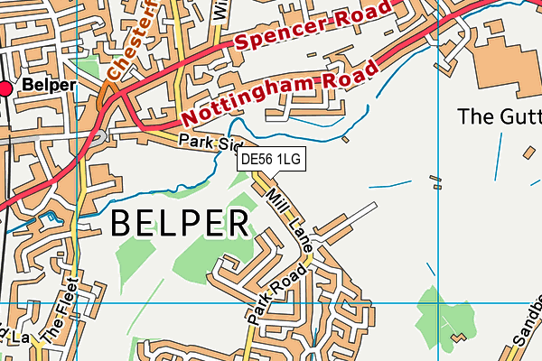 DE56 1LG map - OS VectorMap District (Ordnance Survey)