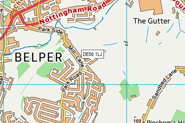 DE56 1LJ map - OS VectorMap District (Ordnance Survey)