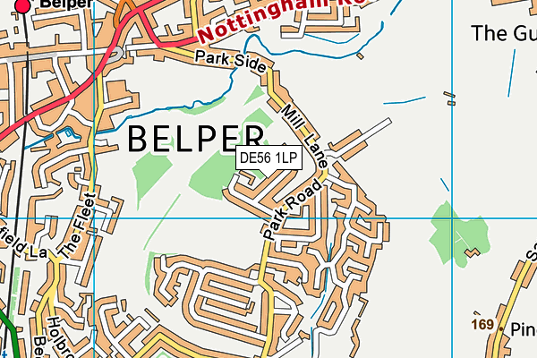 Manor Rec map (DE56 1LP) - OS VectorMap District (Ordnance Survey)