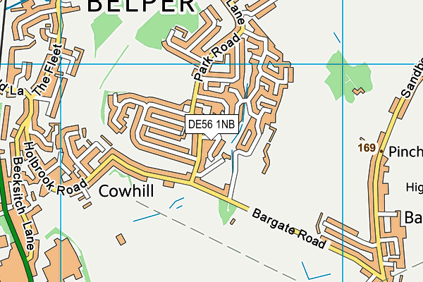 DE56 1NB map - OS VectorMap District (Ordnance Survey)