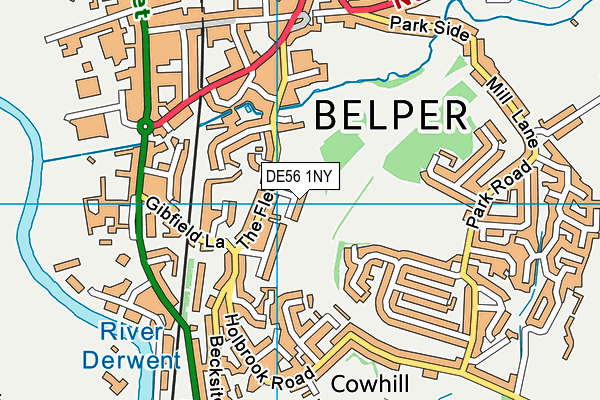 DE56 1NY map - OS VectorMap District (Ordnance Survey)