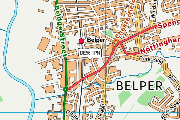 DE56 1PN map - OS VectorMap District (Ordnance Survey)