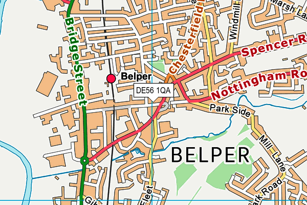 Map of WHITEMOOR (BELPER) LIMITED at district scale
