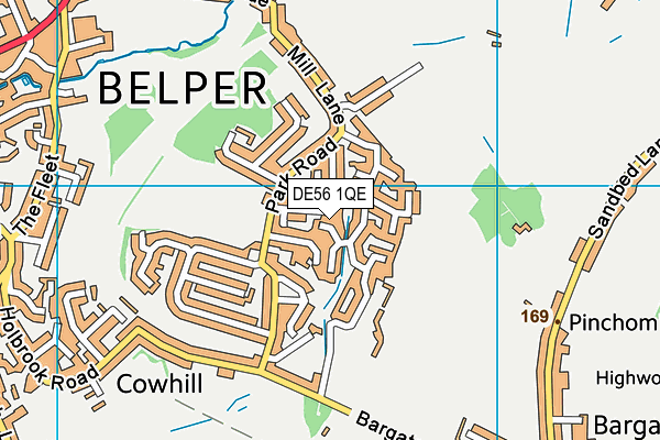 DE56 1QE map - OS VectorMap District (Ordnance Survey)