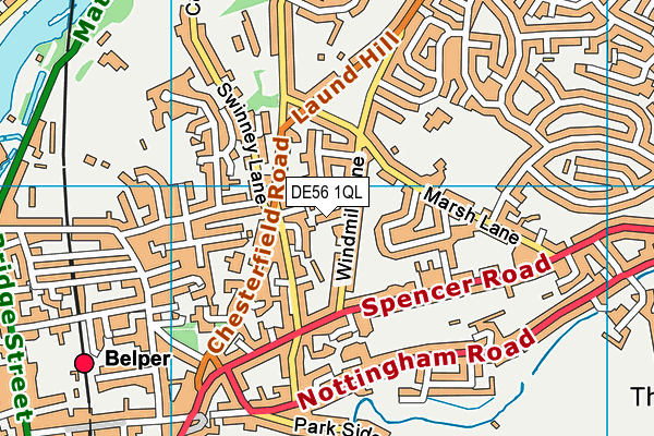 DE56 1QL map - OS VectorMap District (Ordnance Survey)