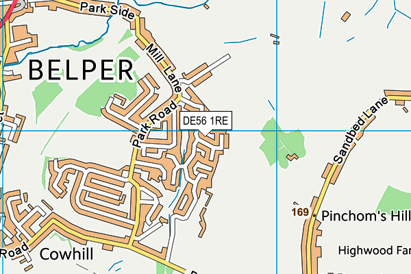 DE56 1RE map - OS VectorMap District (Ordnance Survey)