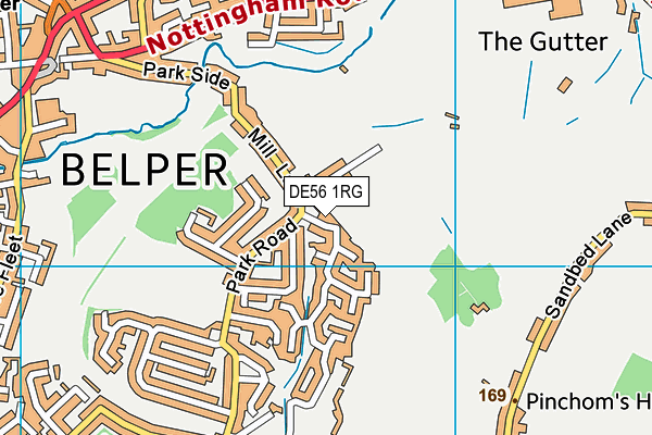 DE56 1RG map - OS VectorMap District (Ordnance Survey)