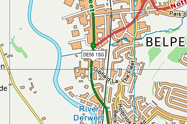 DE56 1SG map - OS VectorMap District (Ordnance Survey)