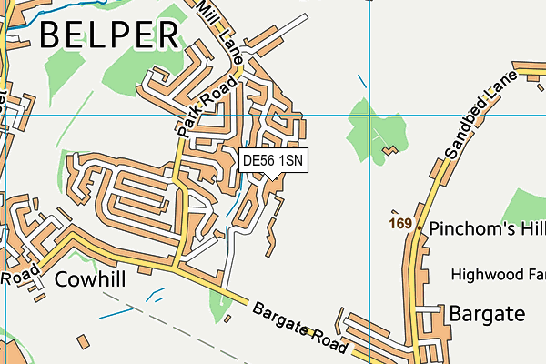 DE56 1SN map - OS VectorMap District (Ordnance Survey)