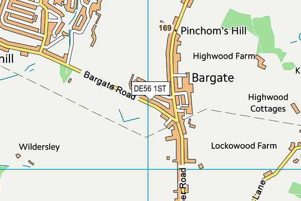 Bargate Road Recreation Ground map (DE56 1ST) - OS VectorMap District (Ordnance Survey)