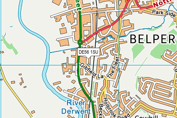 DE56 1SU map - OS VectorMap District (Ordnance Survey)