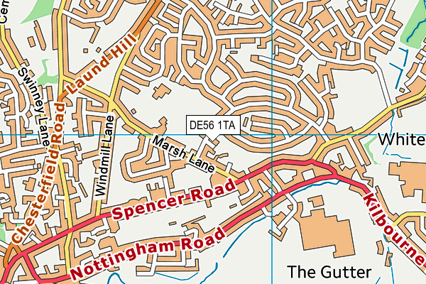 DE56 1TA map - OS VectorMap District (Ordnance Survey)