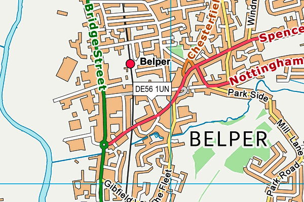 Map of A H BELPER LIMITED at district scale