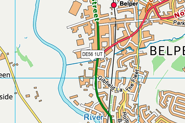 DE56 1UT map - OS VectorMap District (Ordnance Survey)