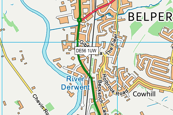 DE56 1UW map - OS VectorMap District (Ordnance Survey)