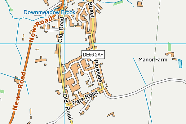 DE56 2AF map - OS VectorMap District (Ordnance Survey)
