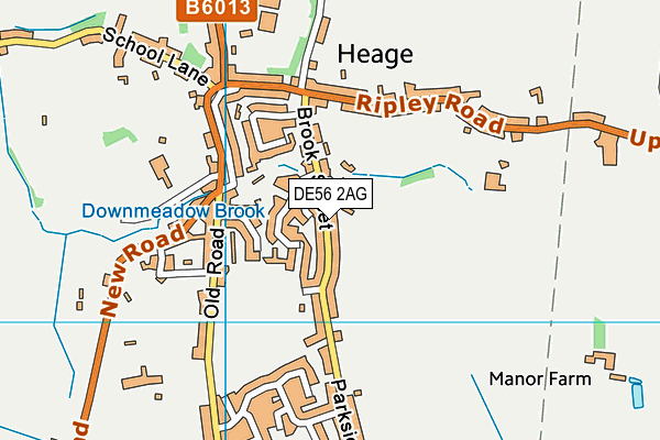 DE56 2AG map - OS VectorMap District (Ordnance Survey)
