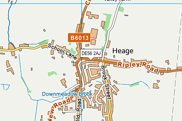 DE56 2AJ map - OS VectorMap District (Ordnance Survey)