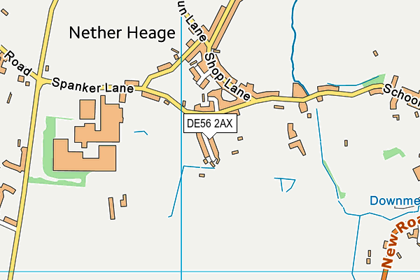 DE56 2AX map - OS VectorMap District (Ordnance Survey)