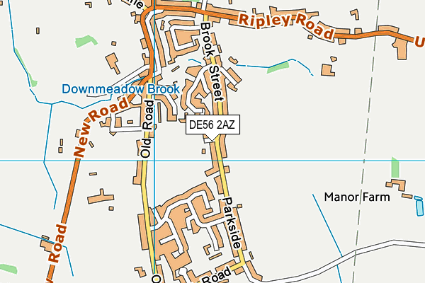 DE56 2AZ map - OS VectorMap District (Ordnance Survey)