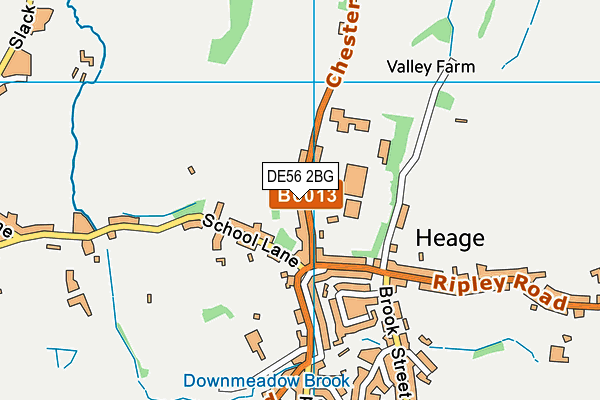 DE56 2BG map - OS VectorMap District (Ordnance Survey)