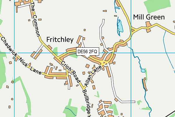 Fritchley C Of E Aided Primary School map (DE56 2FQ) - OS VectorMap District (Ordnance Survey)