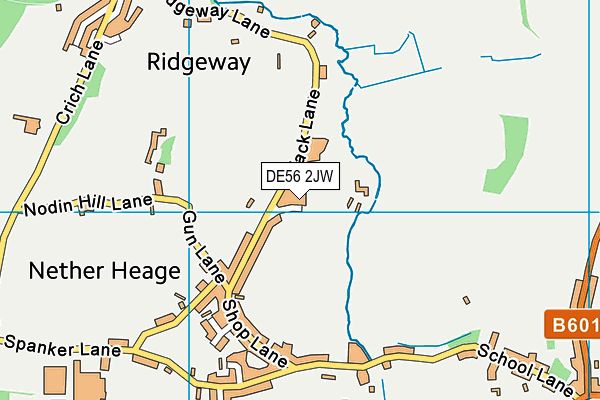 DE56 2JW map - OS VectorMap District (Ordnance Survey)