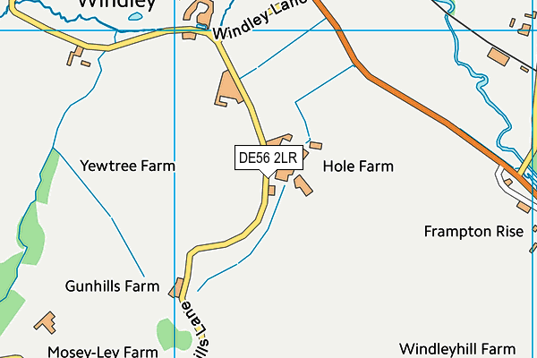 DE56 2LR map - OS VectorMap District (Ordnance Survey)