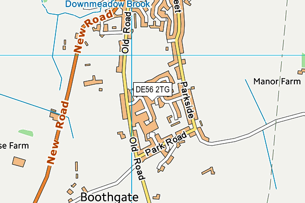 DE56 2TG map - OS VectorMap District (Ordnance Survey)