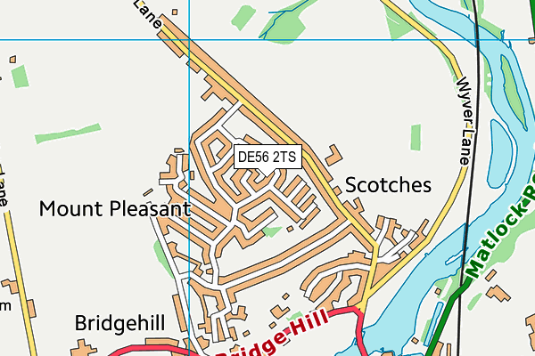 DE56 2TS map - OS VectorMap District (Ordnance Survey)