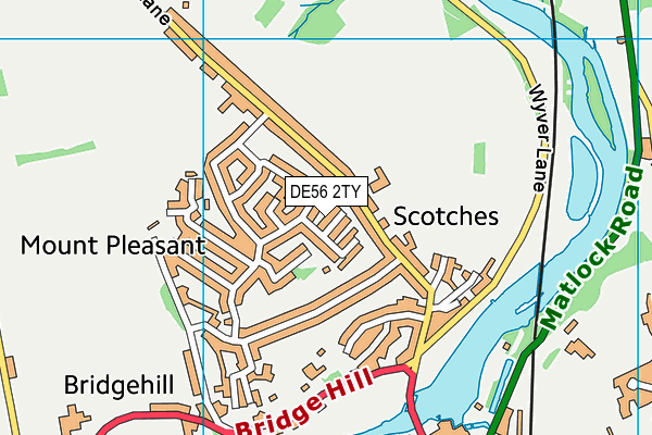DE56 2TY map - OS VectorMap District (Ordnance Survey)