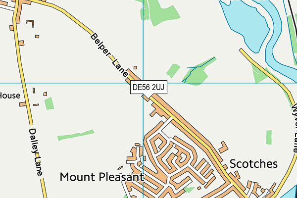 DE56 2UJ map - OS VectorMap District (Ordnance Survey)