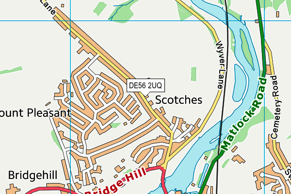 DE56 2UQ map - OS VectorMap District (Ordnance Survey)