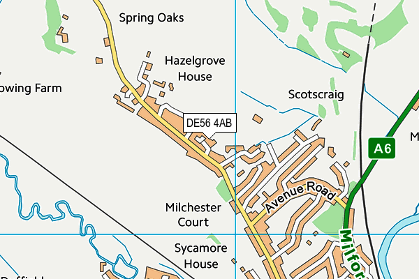 DE56 4AB map - OS VectorMap District (Ordnance Survey)