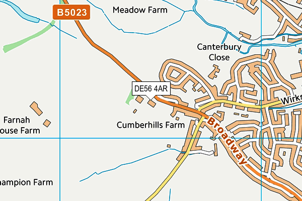 DE56 4AR map - OS VectorMap District (Ordnance Survey)