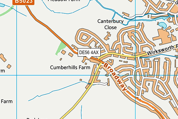 DE56 4AX map - OS VectorMap District (Ordnance Survey)